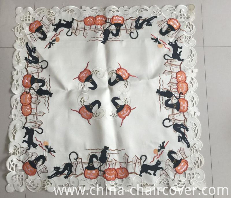 Embroidery Halloween Table Cloth 2016